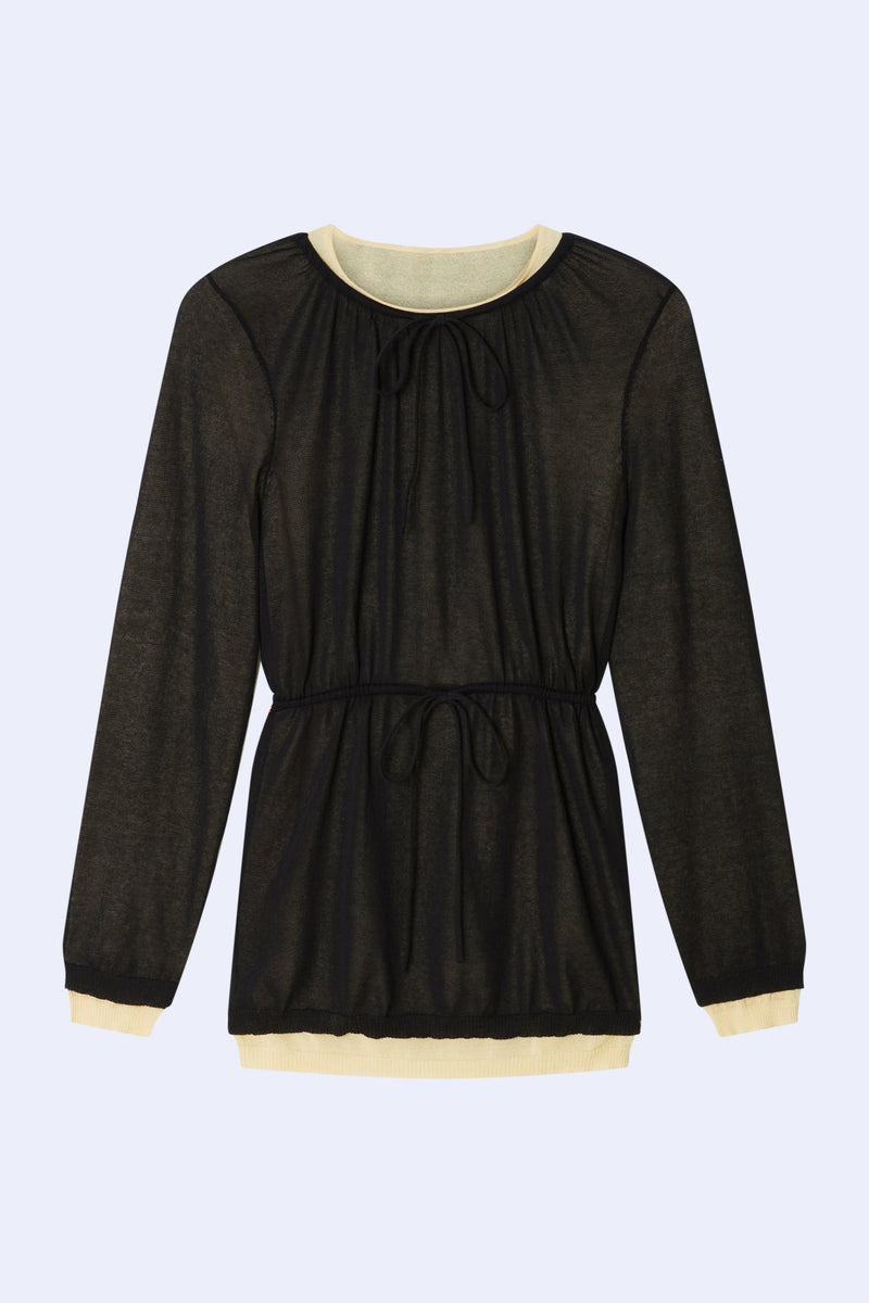 Hannah Top Black Cream – Molly Goddard