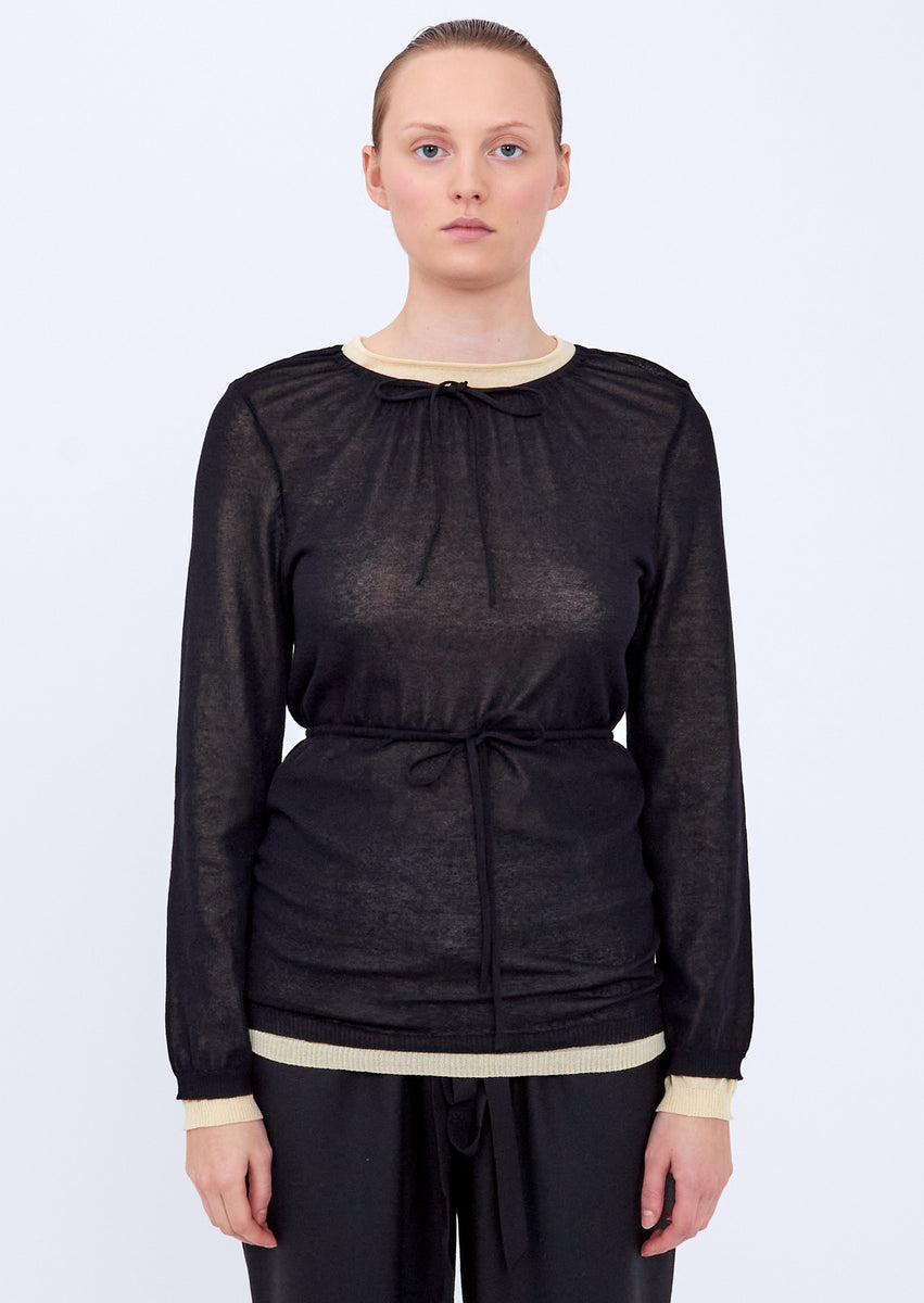 Hannah Top Black Cream – Molly Goddard