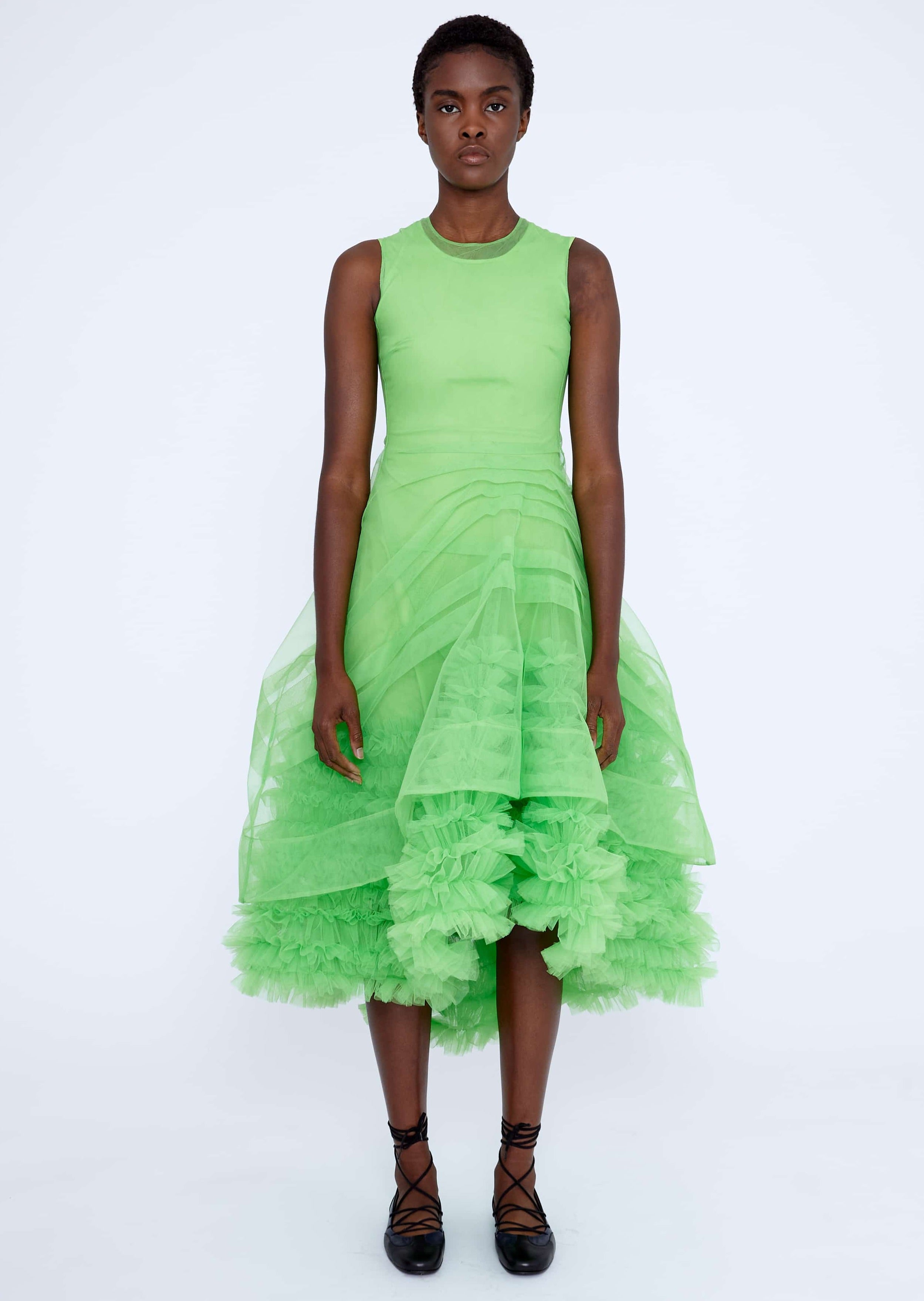 Asher Dress Green – Molly Goddard