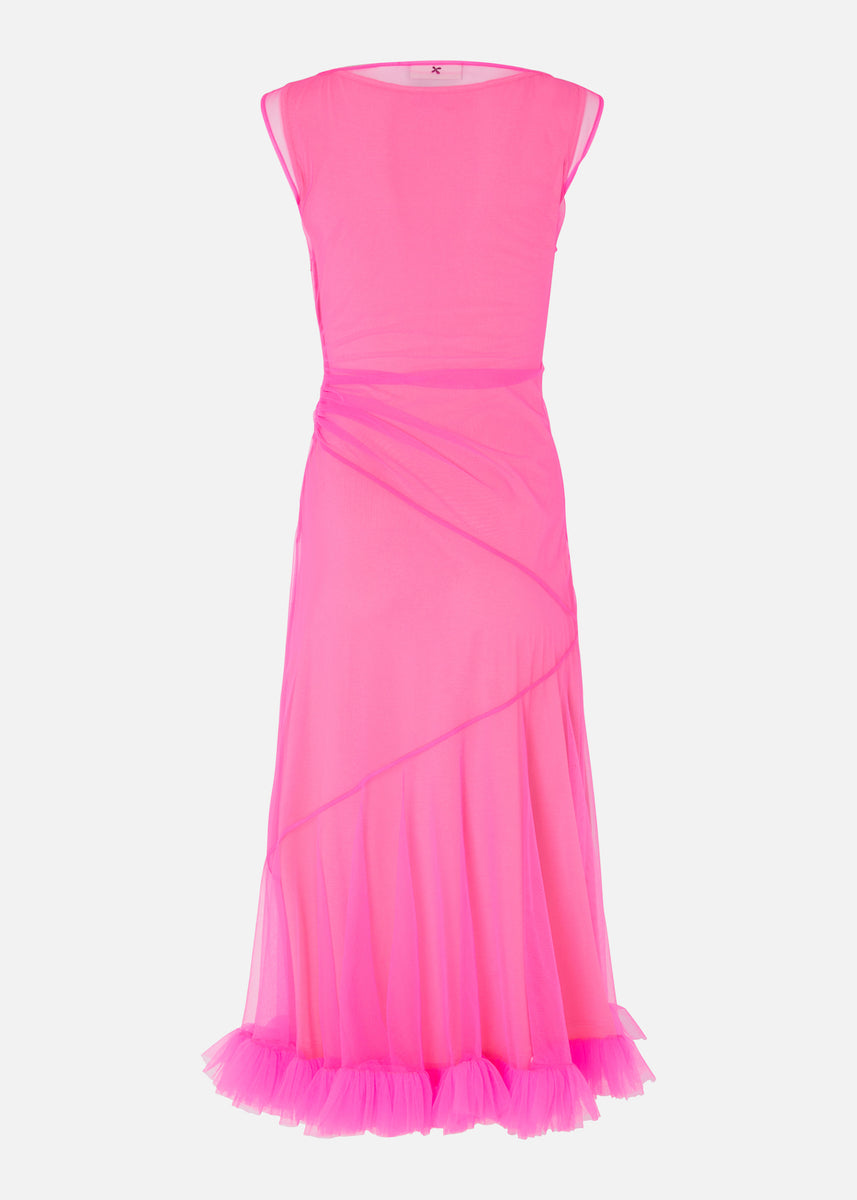 Jaz Dress Neon Pink – Molly Goddard
